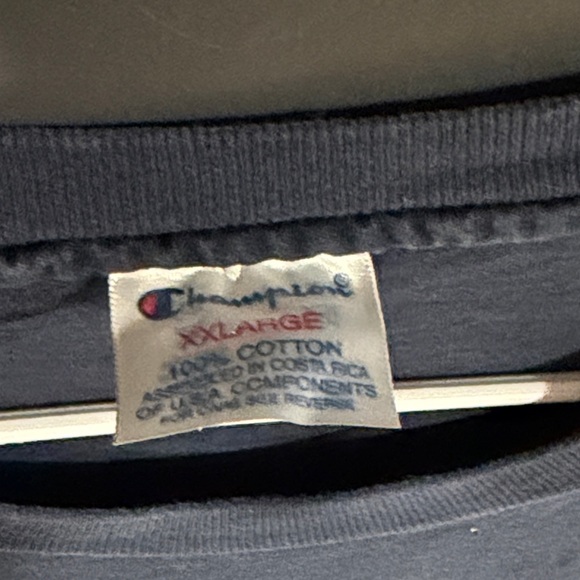 Champion Navy Blue Men's Tee with White Print - Picture 2 of 4